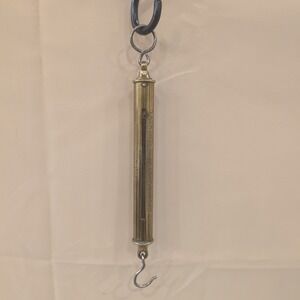 1930-50's Vintage CHATILLON Brass Tube‎ Spring Balance Scale 5 lb INST-T NY USA